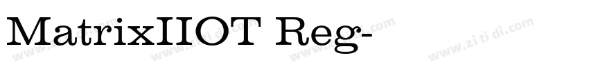 MatrixIIOT Reg字体转换